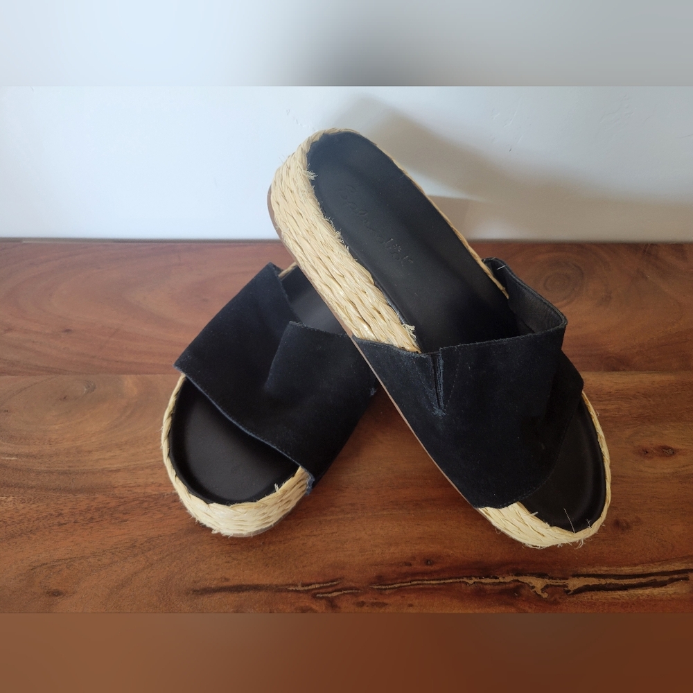 Splendid Black Espadrille Slip-On Sandals